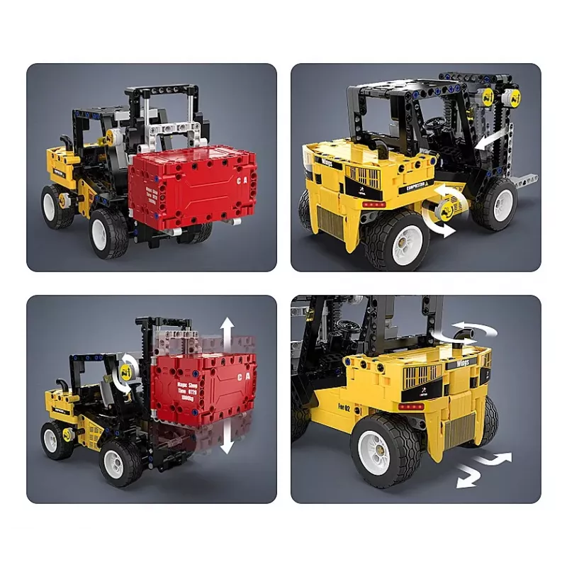 Carrello elevatore Jamara Modello CaDA Bricks — carrello elevatore per bambini, colori: nero, rosso, giallo, età consigliata 8+