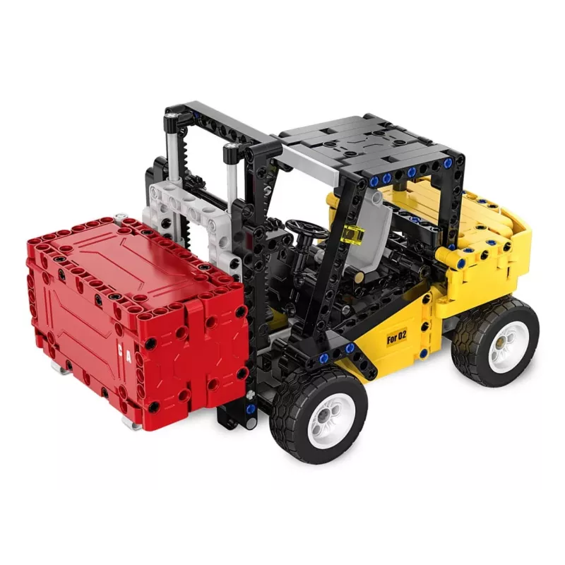 Carrello elevatore Jamara Modello CaDA Bricks — carrello elevatore per bambini, colori: nero, rosso, giallo, età consigliata 8+