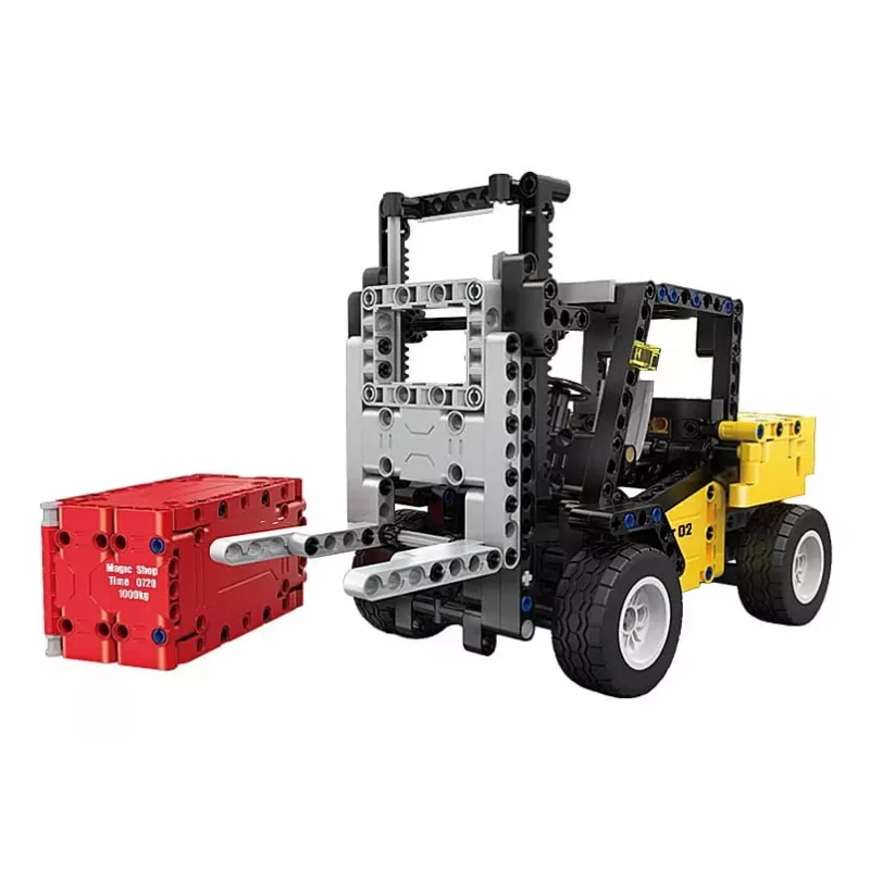 Carrello elevatore Jamara Modello CaDA Bricks — carrello elevatore per bambini, colori: nero, rosso, giallo, età consigliata 8+