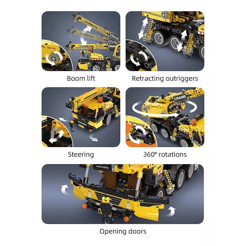Gru mobile Jamara CaDA Modello 402886 — set di costruzione, nero e giallo, per bambini dagli 8 anni