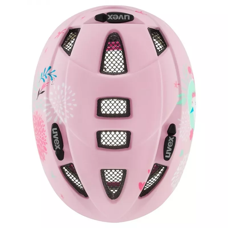 Casco protettivo per bambini UVEX kid 2 cc multicolore rosa, guscio rigido, finitura opaca