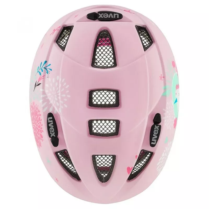 Casco protettivo per bambini UVEX kid 2 cc multicolore rosa, guscio rigido, finitura opaca