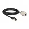 Cavo connettore RJ45 maschio a modulo Keystone connettore RJ45 femmina DeLOCK 87029