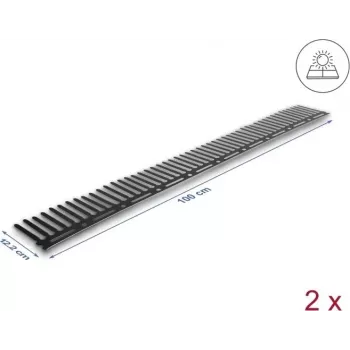Barriera anti-uccelli per impianti fotovoltaici DELOCK 1 m, 2 pezzi, marrone, 122 mm