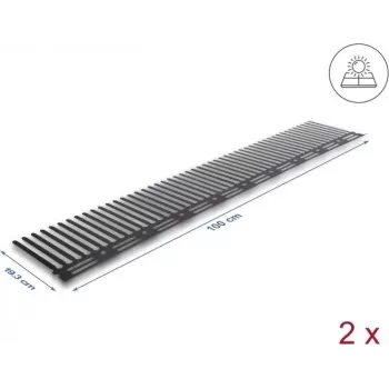Barriera anti-uccelli per impianti fotovoltaici DELOCK 1 m — 2 pezzi, marrone, 193 mm