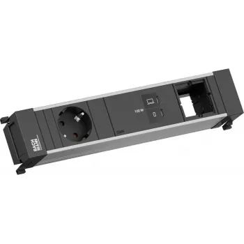 Ciabatta Power Frame Bachmann BM0023849 con 1x CEE7/3, 1x USB-C PD 100W e 1x connettore femmina, cavo 0,2 m