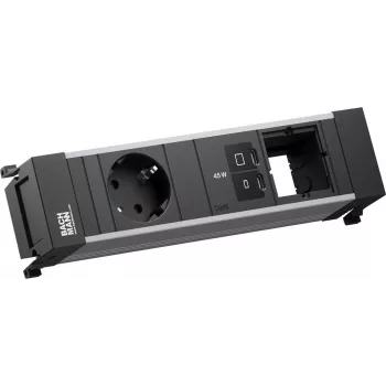 Modulo prese Powerframe Bachmann BM0024291 con 1x CEE7/3, 1x USB-C PD 45W, 1x cavo CM L=0,2m