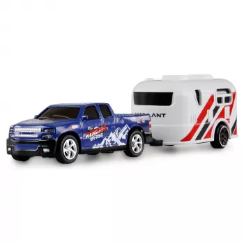 RC-Pickup Amewi 22680 1:64 RTR con rimorchio, blu