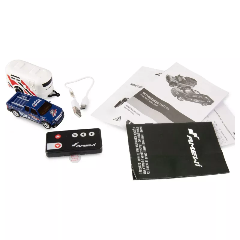RC-Pickup Amewi 22680 1:64 RTR con rimorchio, blu