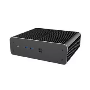 Akasa Euler CMX case PC Mini-ITX senza ventola A-ITX61-S1B — nero, mini chassis per sistemi a raffreddamento passivo