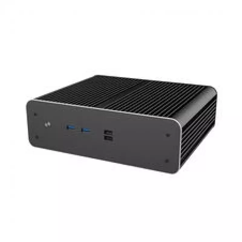Akasa Euler CMX case PC Mini-ITX senza ventola A-ITX61-S1B — nero, mini chassis per sistemi a raffreddamento passivo