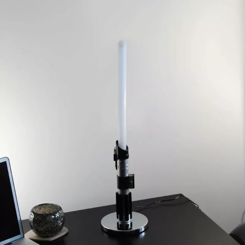 Lampada da tavolo Ukonic 14364 nero bianco luce rossa 597 mm altezza
