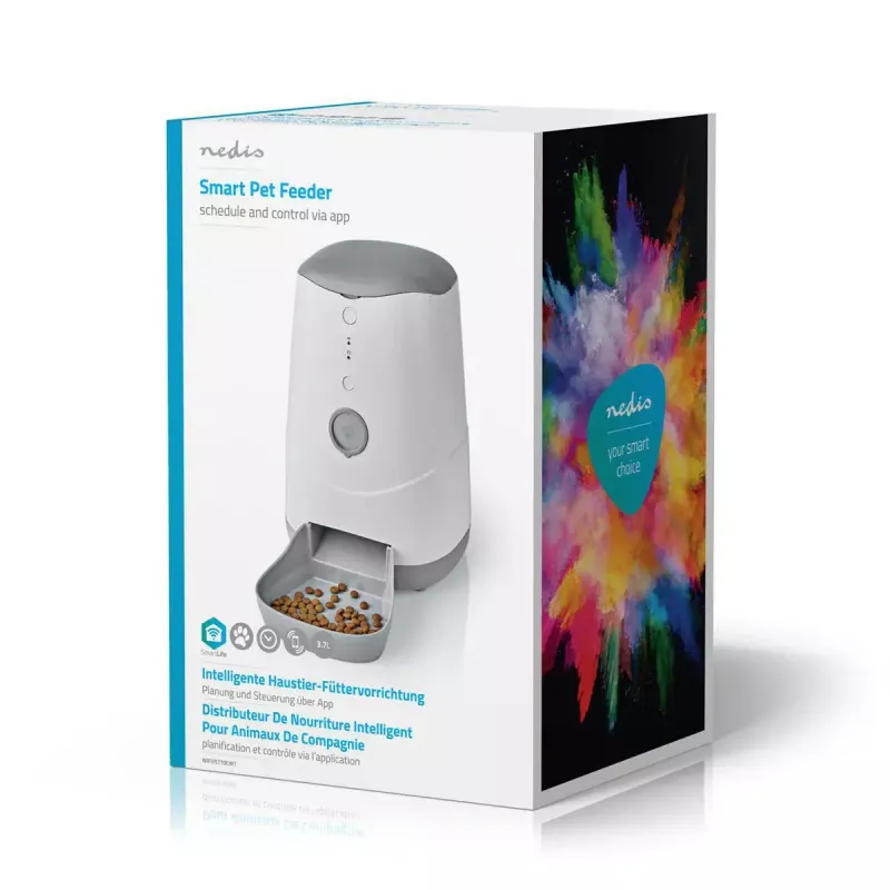 Nedis WIFIPET10CWT Distributore automatico di cibo per animali 3,7 L Wi-Fi