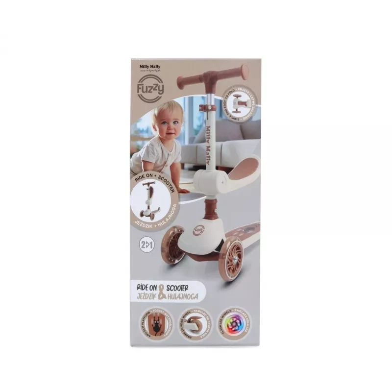 Monopattino milly mally Milly Mally Scooter Fuzzy Classic — monopattino per bambini, beige