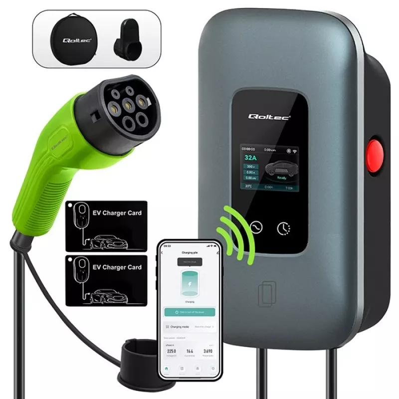 Stazione di ricarica EV QOLTEC trifase 22 kW 32 A con WLAN (modello 52723)