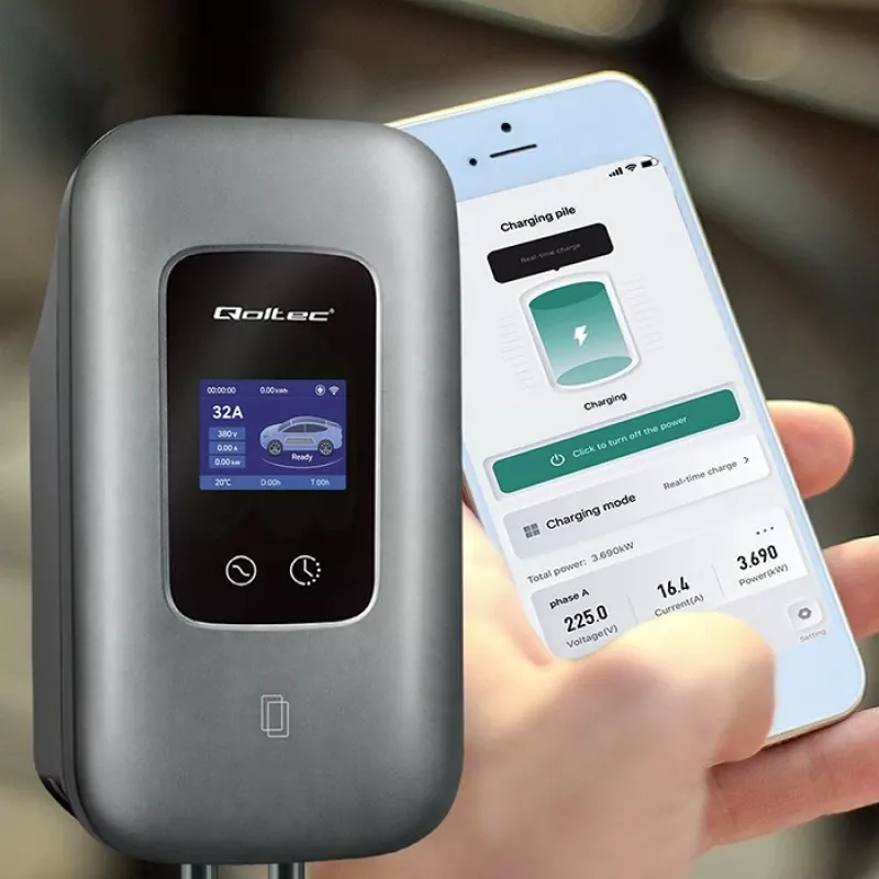 Stazione di ricarica EV QOLTEC trifase 22 kW 32 A con WLAN (modello 52723)