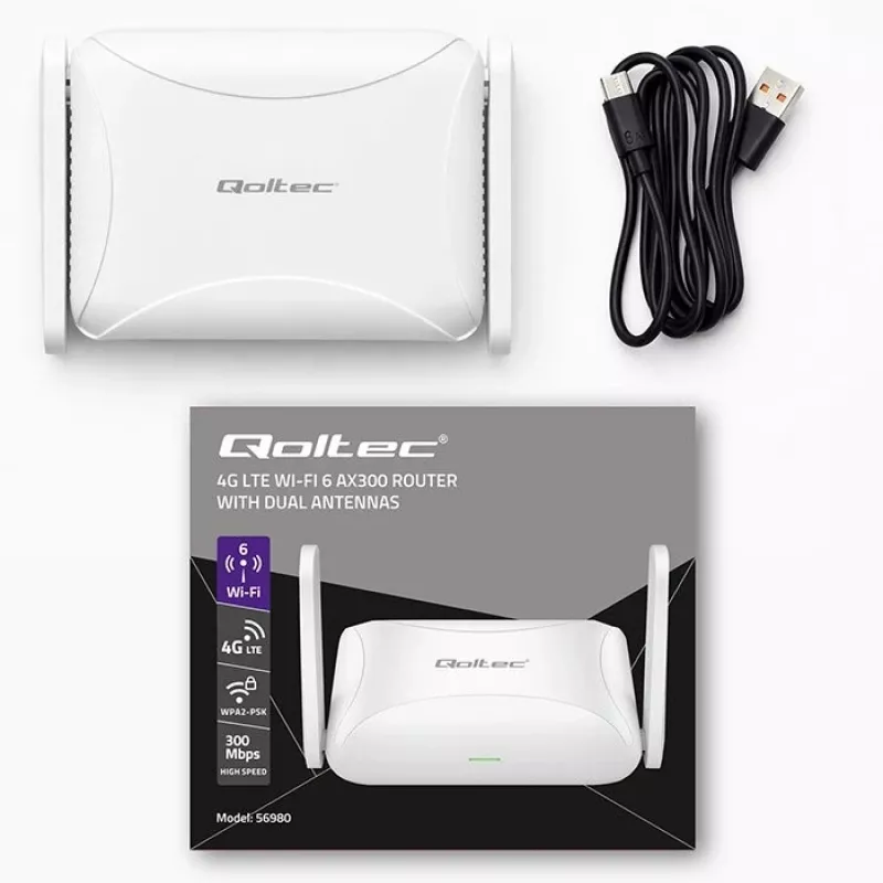 Router QOLTEC 56980 – router mobile 4G LTE con Wi‑Fi 6