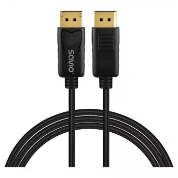 Cavo DisplayPort SAVIO CL-204 v1.4 1 m, compatibilità DP 1.4