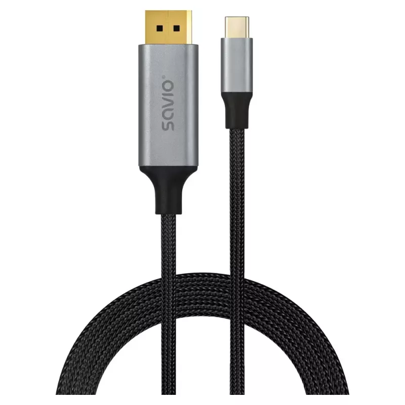 Cavo USB-C a DisplayPort SAVIO CL-208 (DisplayPort 1.2, 2 m)