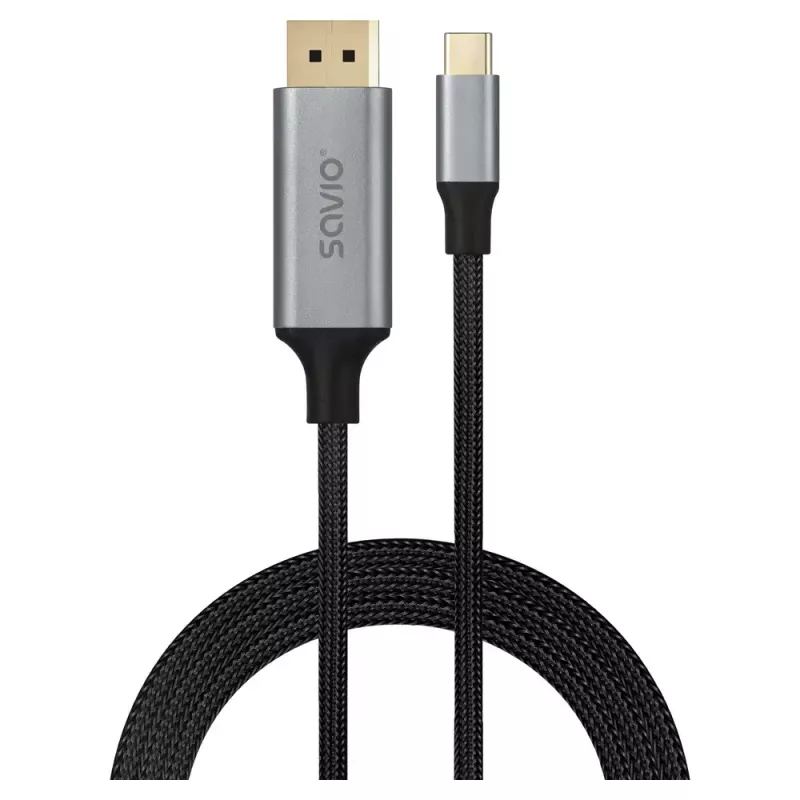 Cavo USB-C a DisplayPort SAVIO CL-208 (DisplayPort 1.2, 2 m)