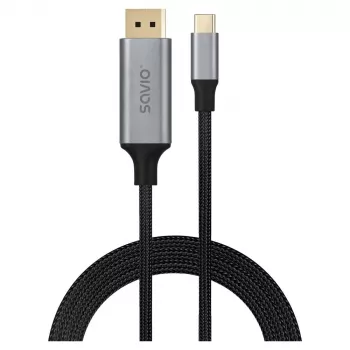 Cavo USB-C a DisplayPort SAVIO CL-208 (DisplayPort 1.2, 2 m)