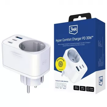 3MK Charger Comfort Charger GaN 30W bianco – alimentatore USB, uscita GaN 30W
