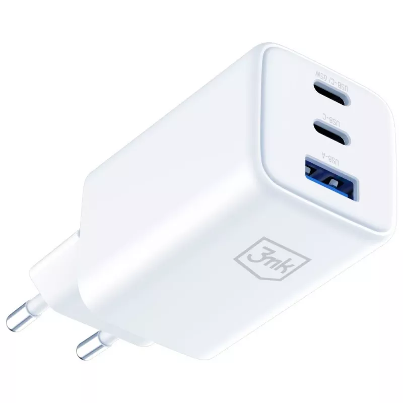 3MK Charger Hyper GaN 65W QC4+ — caricabatterie rapido USB GaN 65W con supporto QC4+