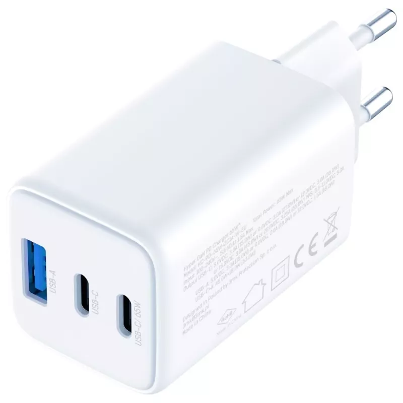 3MK Charger Hyper GaN 65W QC4+ — caricabatterie rapido USB GaN 65W con supporto QC4+
