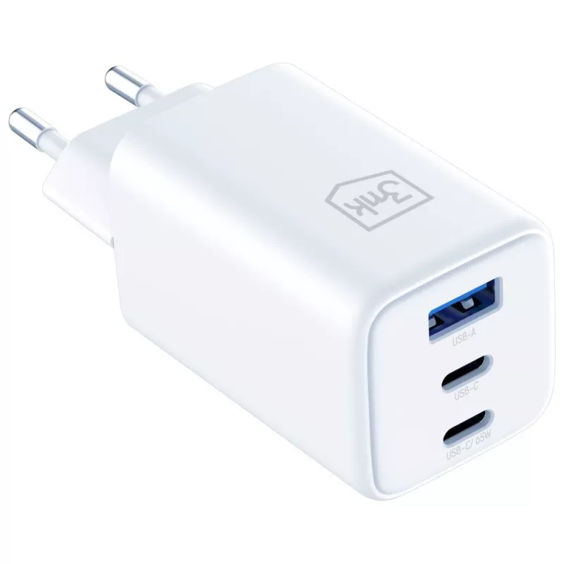 3MK Charger Hyper GaN 65W QC4+ — caricabatterie rapido USB GaN 65W con supporto QC4+