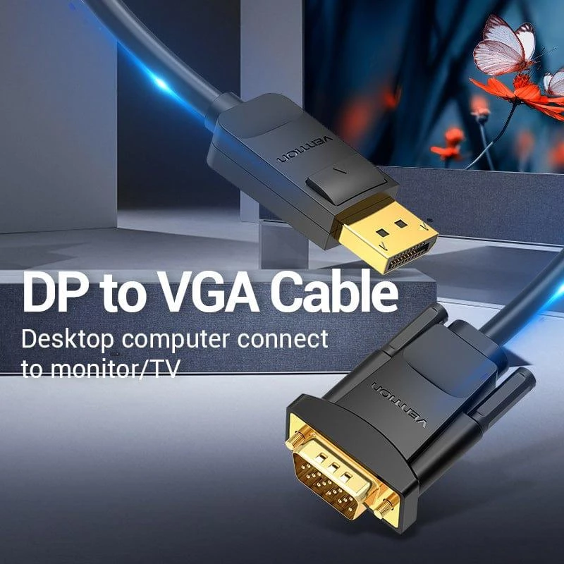 Cavo DP a VGA 2M/SCHWARZ Hblbh Vention