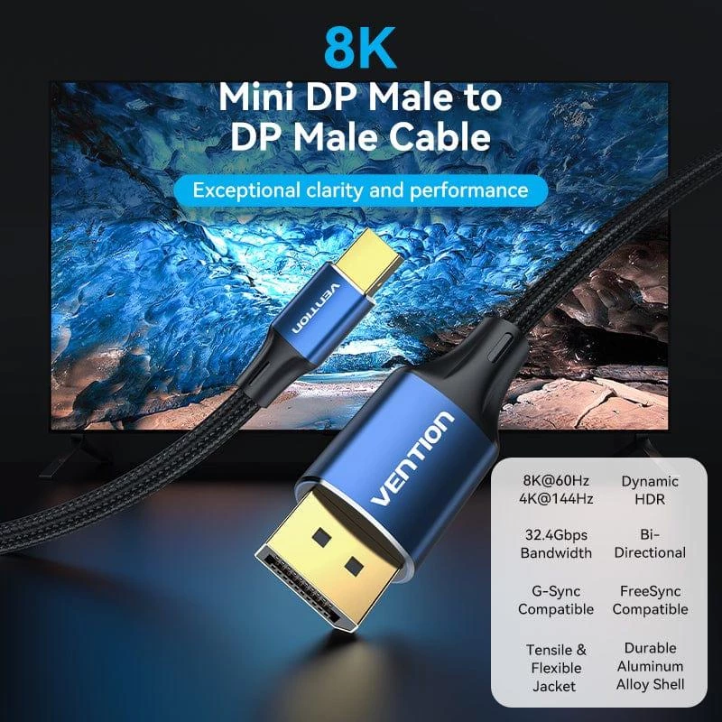 Cavo Mini DP a DP 2M/BLAU Hcflh Vention