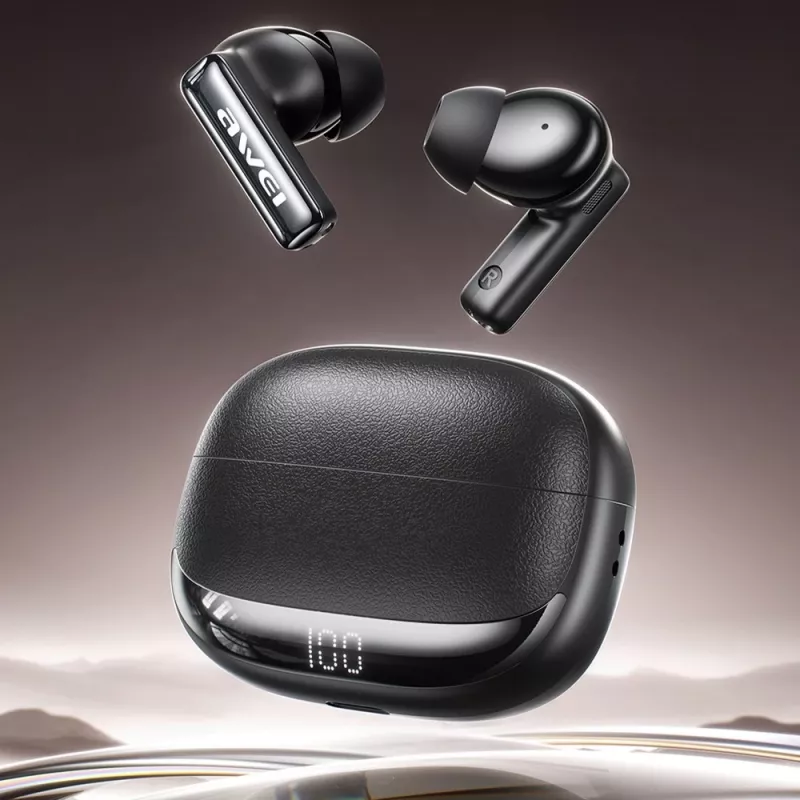 Cuffie Bluetooth Awei modello ANC TA19 TWS con cancellazione attiva del rumore, True Wireless Stereo, connettività Bluetooth