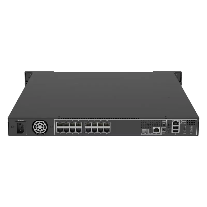 Network Video Recorder AXIS S2216 Mk II 16 canali, HDD 4 TB, SSD 256 GB, RAID 0/1/10, FIPS 140-2 L2, 1U, nero