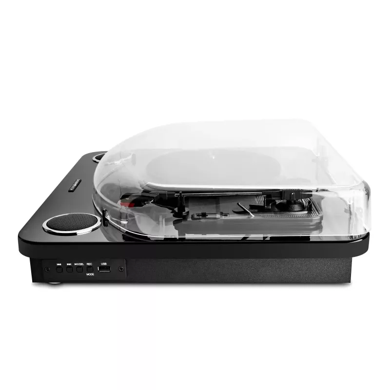 Giradischi audio a trasmissione a cinghia Energy Sistem BlackSpin nero trasparente 33 45 78 giri/min