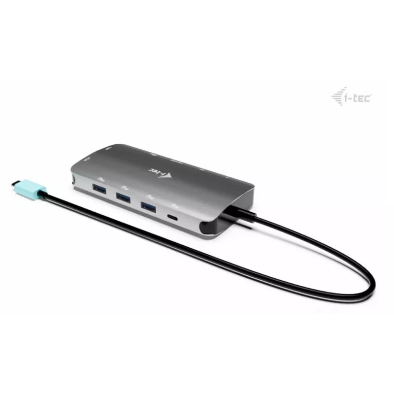 Docking station ITEC i-tec USB-C Metal Nano 3x Display (DP, HDMI, VGA) con Power Delivery 100 W, 4x USB-A, Gigabit Ethernet