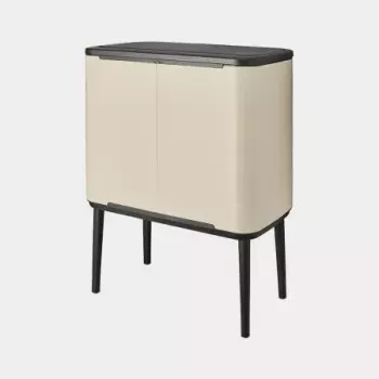 Pattumiera con apertura touch Brabantia Bo 33 L 3 cestini beige larghezza 540 mm profondità 312 mm altezza 680 mm