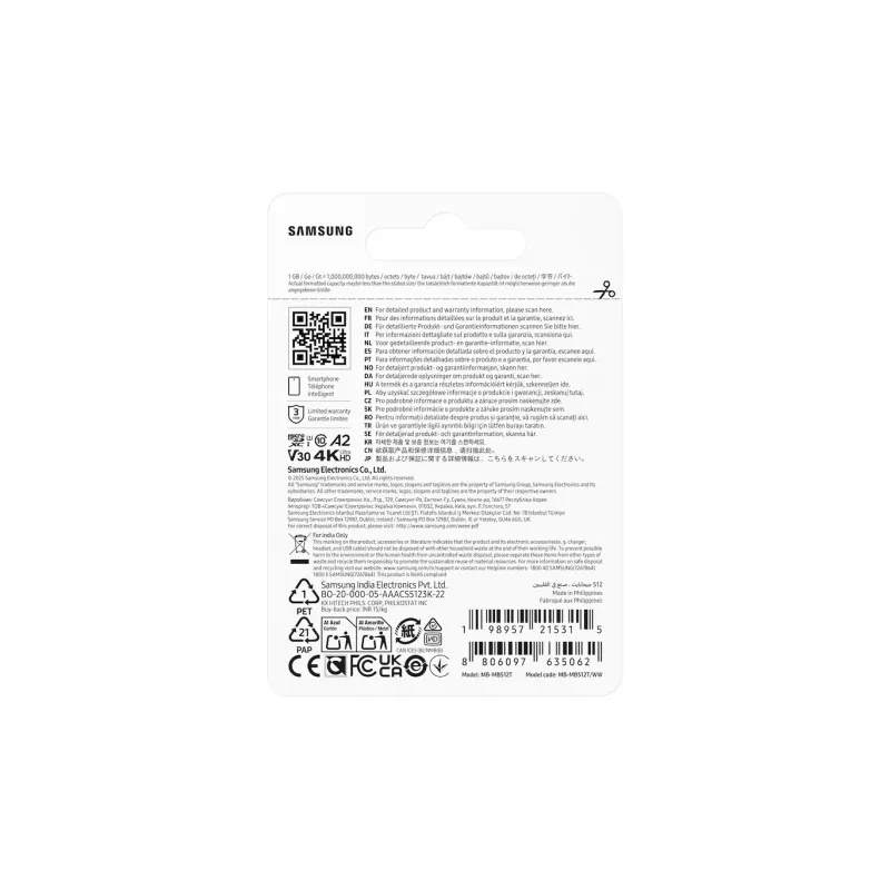 Scheda di memoria MB-MB512T/WW T7 microSD 512GB