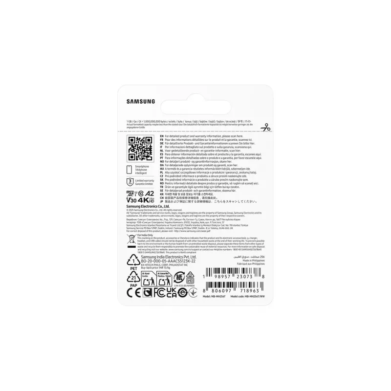 Scheda di memoria MB-MH256T/WW T9 microSD 256GB