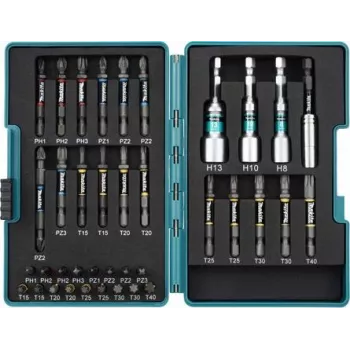 MAKITA E-26179 - Set di punte a torsione Impact Premier per avvitatori a impulso a batteria DTD153 e DTD157 (38 pezzi) (E-26179)