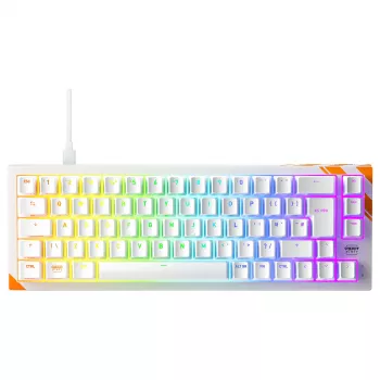 Tastiera meccanica da gaming Cherry K5 Pro TMR Compact — 65% QWERTY USB con filo, RGB, switch magnetico, arancione/bianco