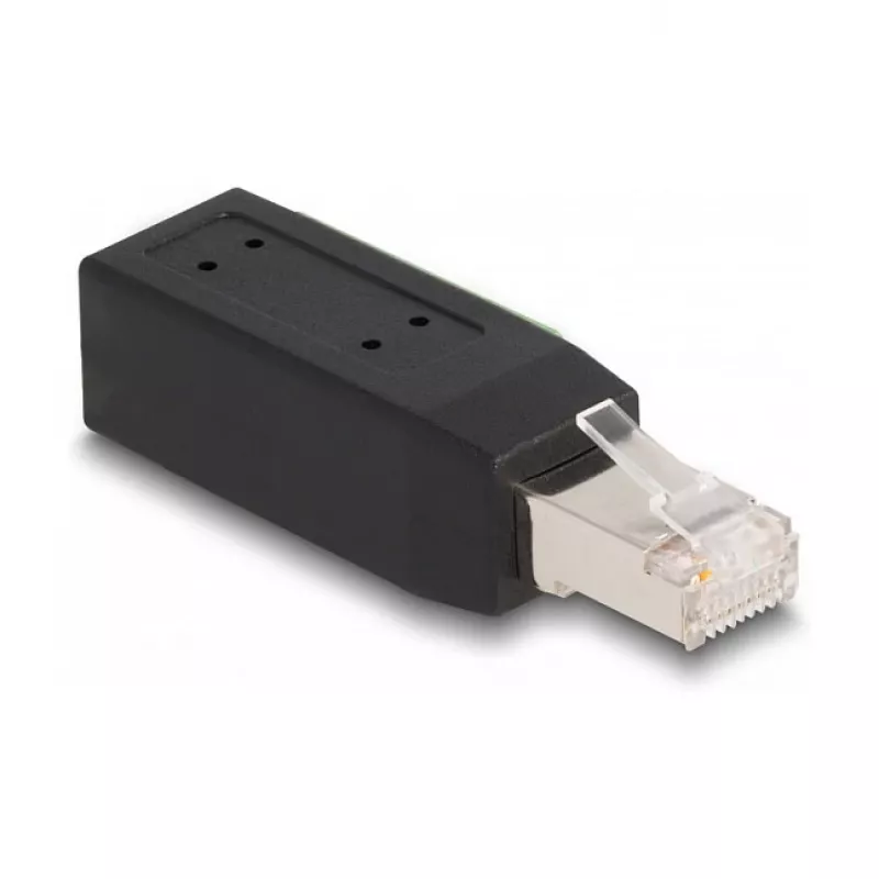 Adattatore DeLOCK da connettore maschio RJ45 Cat.5e a morsettiera, angolare 90°