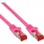 Cavo patch InLine S/FTP PiMF Cat6 250 MHz RJ-45 a RJ-45 PVC rame rosa 0,3 m