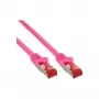 Cavo patch InLine Cat6 S/FTP PiMF 250MHz RJ45–RJ45 PVC rosa 1,5m