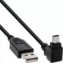 Cavo InLine USB 2.0 USB A maschio a Mini-USB B maschio, connettori angolari 90° verso l'alto, 1,5 m, nero