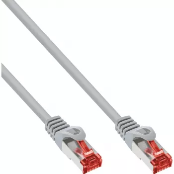 InLine B-76905 Bulk Pack S/FTP PiMF Cat.6 Cavo patch privo di alogeni, grigio, 5 m, 25 pezzi