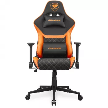 Sedia da gaming universale COUGAR Gaming Armor One V2 F seduta imbottita nero arancione
