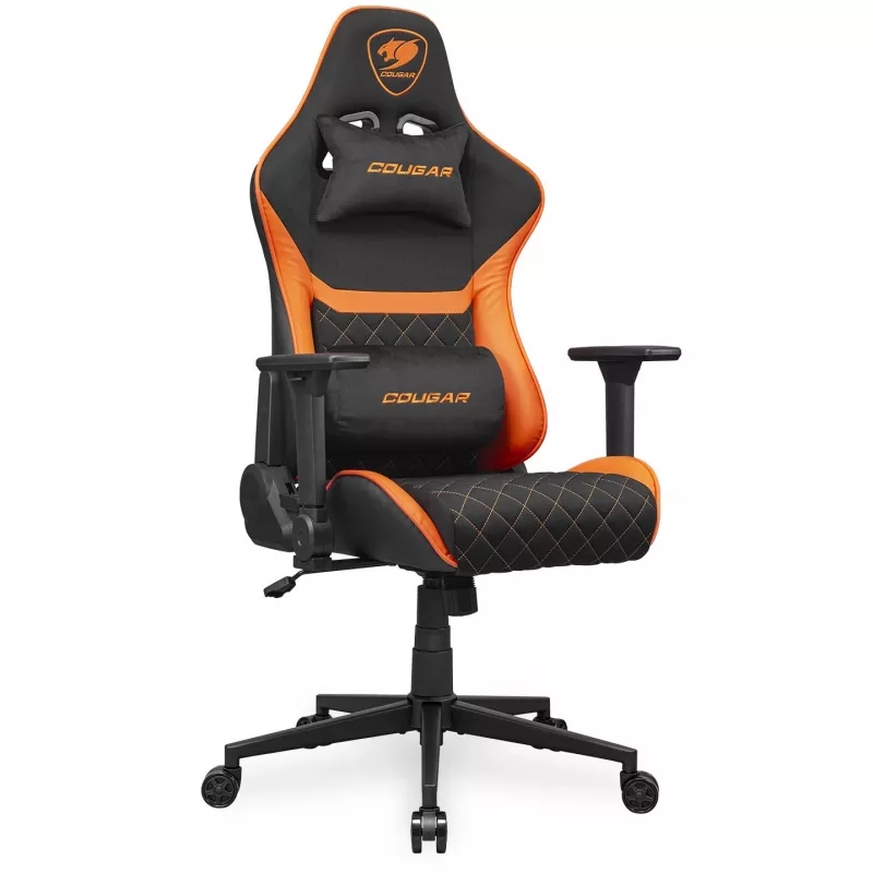 Sedia da gaming universale COUGAR Gaming Armor One V2 F seduta imbottita nero arancione