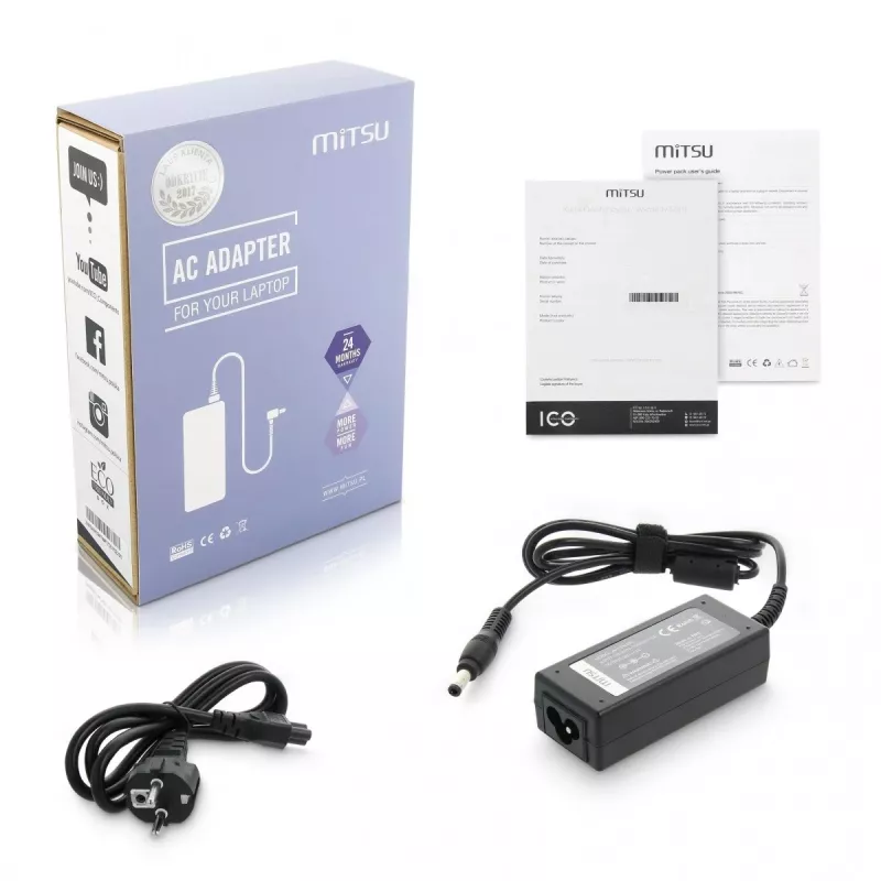 Alimentatore per notebook MITSU 20V 2A (5,5x2,5) compatibile con MSI, Medion, Lenovo