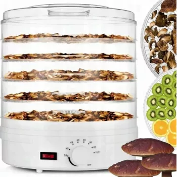 Extralink Home Essiccatore grande per funghi, frutta, verdura ed erbe aromatico Pro 500W + 5 vassoi 27cm bianco