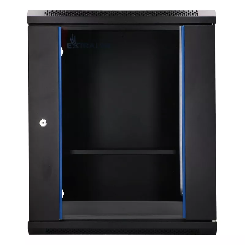 Extralink Lite 12U 530X400 Armadio rack a parete nero con ripiano